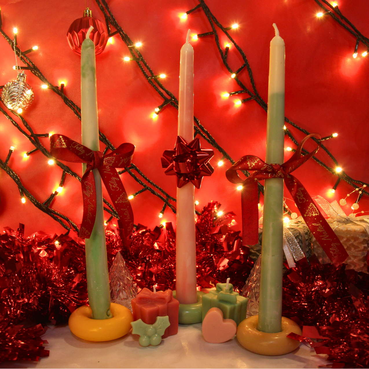 Vela Castiçal — Marble Flame