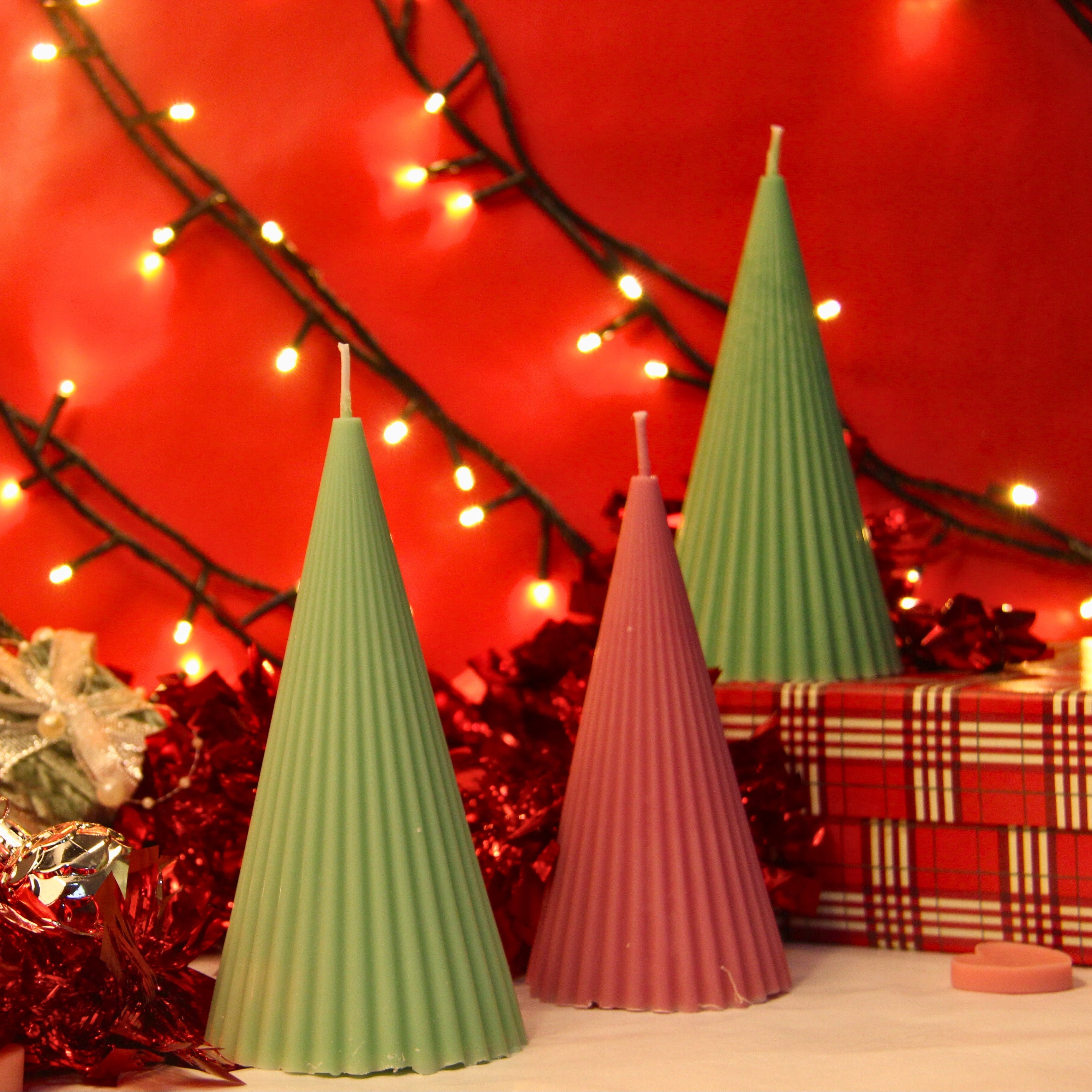 Vela Escultural — Evergreen Glow